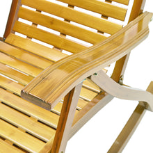 Load image into Gallery viewer, Bamboo Rocking Chair Foldable Recliner

