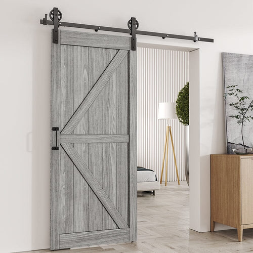 213cm Height Wooden Barn Door Sliding Doors with 200cm L Sliding Kit living room Living and Home 
