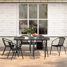 Load image into Gallery viewer, Garden Tempered Glass Rectangle Table with Set of 6 PE Rattan Chairs, LG1253LG0915
