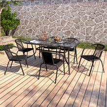 Load image into Gallery viewer, Garden Tempered Glass Rectangle Table with Set of 6 PE Rattan Chairs, LG1253LG0915
