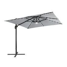 Load image into Gallery viewer, Square Cantilever Parasol with Solar Light and HDPE Parasol Base, LG1268LG0884
