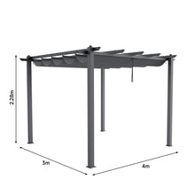 Load image into Gallery viewer, Aluminum Patio Pergola with Canopy
