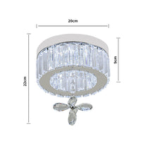 Load image into Gallery viewer, Modern Round Crystal Ceiling Light with Crystal Pendant
