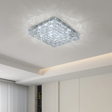 Load image into Gallery viewer, Modern Square Crystal LED Ceiling Light
