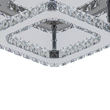 Load image into Gallery viewer, Modern Square Crystal Ceiling Light with Chrome Finish
