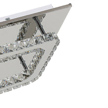 Load image into Gallery viewer, Modern Square Crystal Ceiling Light with Chrome Finish
