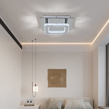 Load image into Gallery viewer, Modern Square Crystal Ceiling Light with Chrome Finish
