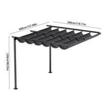 Load image into Gallery viewer, 10 x 13FT Outdoor Lean To Pergola with Canopy
