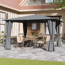 Load image into Gallery viewer, Solar LED Metal Patio Gazebo with Curtains
