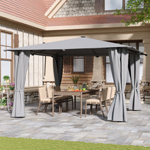 Load image into Gallery viewer, Solar LED Metal Patio Gazebo with Curtains

