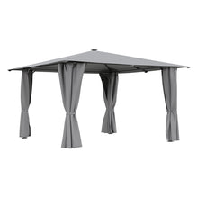 Load image into Gallery viewer, Solar LED Metal Patio Gazebo with Curtains
