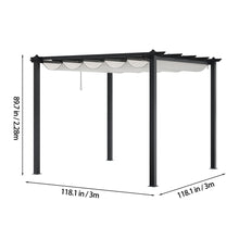 Load image into Gallery viewer, 10x10ft Aluminium Pergola with Retractable Roof
