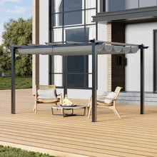 Load image into Gallery viewer, 13x10ft Aluminium Pergola with Retractable Roof

