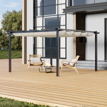 Load image into Gallery viewer, 13x13ft Aluminium Pergola with Retractable Roof
