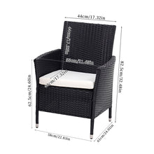 Load image into Gallery viewer, Set of 4 Rattan Chairs Garden Furniture
