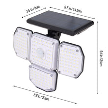 Load image into Gallery viewer, Solar Powered Motion Sensor Wall Light with Rotating Heads
