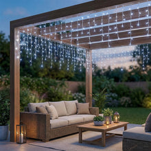 Load image into Gallery viewer, Solar-Powered LED Icicle String Lights with Remote Control
