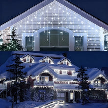 Load image into Gallery viewer, Solar-Powered LED Icicle String Lights with Remote Control
