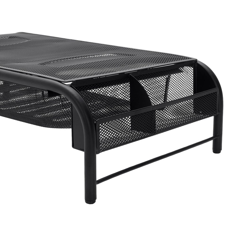 Black Mesh Riser Metal Mesh Monitor Stand Riser with Drawer – sorangLtd