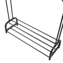 Load image into Gallery viewer, Double-Rod Metal Clothes Rack with Hooks
