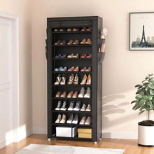 Load image into Gallery viewer, 10-Tier Shoe Cabinet with Roll-Up Door
