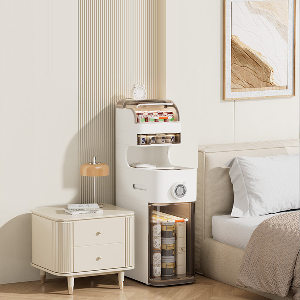 5-Tier Narrow Storage Organizer with Drawers and Wheels