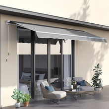 Load image into Gallery viewer, Outdoor Retractable Patio Manual Shelter Awning Canopy for Window and Door Patio Awnings Living and Home 
