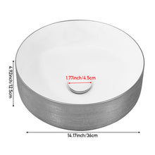 Load image into Gallery viewer, Round Ceramic Countertop Washbasin Vessel Sink
