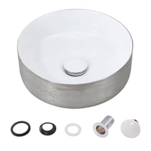 Load image into Gallery viewer, Round Ceramic Countertop Washbasin Vessel Sink
