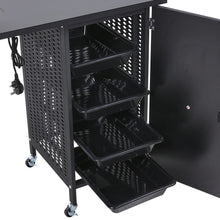 Load image into Gallery viewer, Complete Manicure Table Black 4 Trays &amp; Lamp With Dust Collector Dressing Tables Living and Home 
