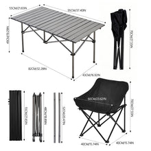 Load image into Gallery viewer, Portable Folding Camping Table &amp; Chair Set
