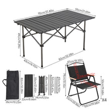 Load image into Gallery viewer, Portable Folding Camping Table with 4 Chairs
