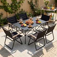 Load image into Gallery viewer, Portable Folding Camping Table with 6 Chairs
