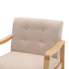 Load image into Gallery viewer, Wooden Armchair Upholstered Occasional Chair Lounge Chairs Living and Home 
