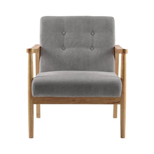 Load image into Gallery viewer, Wooden Armchair Upholstered Occasional Chair Lounge Chairs Living and Home 
