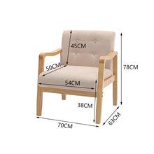 Load image into Gallery viewer, Wooden Armchair Upholstered Occasional Chair Lounge Chairs Living and Home 
