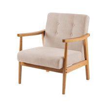Load image into Gallery viewer, Wooden Armchair Upholstered Occasional Chair Lounge Chairs Living and Home 
