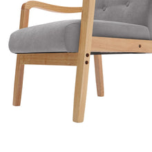 Load image into Gallery viewer, Wooden Armchair Upholstered Occasional Chair Lounge Chairs Living and Home 
