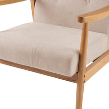 Load image into Gallery viewer, Wooden Armchair Upholstered Occasional Chair Lounge Chairs Living and Home 
