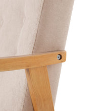 Load image into Gallery viewer, Wooden Armchair Upholstered Occasional Chair Lounge Chairs Living and Home 
