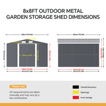 Load image into Gallery viewer, Large Metal Garden Tool Storage Shed
