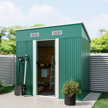 Load image into Gallery viewer, 4&#39; x 6&#39; ft / 4&#39; x 8&#39; ft Garden Shed with Skillion Roof Top Steel

