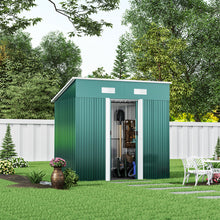 Load image into Gallery viewer, 4&#39; x 6&#39; ft / 4&#39; x 8&#39; ft Garden Shed with Skillion Roof Top Steel
