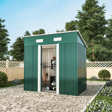 Load image into Gallery viewer, 4&#39; x 6&#39; ft / 4&#39; x 8&#39; ft Garden Shed with Skillion Roof Top Steel

