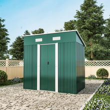 Load image into Gallery viewer, 4&#39; x 6&#39; ft / 4&#39; x 8&#39; ft Garden Shed with Skillion Roof Top Steel
