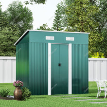Load image into Gallery viewer, 4&#39; x 6&#39; ft / 4&#39; x 8&#39; ft Garden Shed with Skillion Roof Top Steel Garden Sheds Living and Home 
