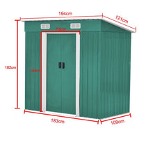 Load image into Gallery viewer, 4&#39; x 6&#39; ft / 4&#39; x 8&#39; ft Garden Shed with Skillion Roof Top Steel Garden Sheds Living and Home 
