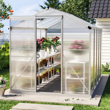 Load image into Gallery viewer, White Framed Garden Hobby Greenhouse with Vent Garden Storages &amp; Greenhouses Living and Home 10&#39; x 6&#39; ft Without base frame 

