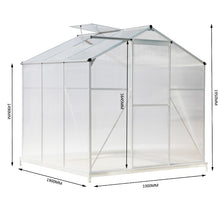 Load image into Gallery viewer, Aluminium Hobby Greenhouse with Base and Window Opening

