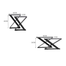 Load image into Gallery viewer, Industrial Heavy Duty X Shape Iron Table Legs Living and Home 
